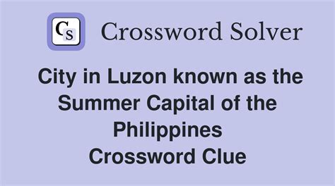 luzon city|luzon city crossword clue.